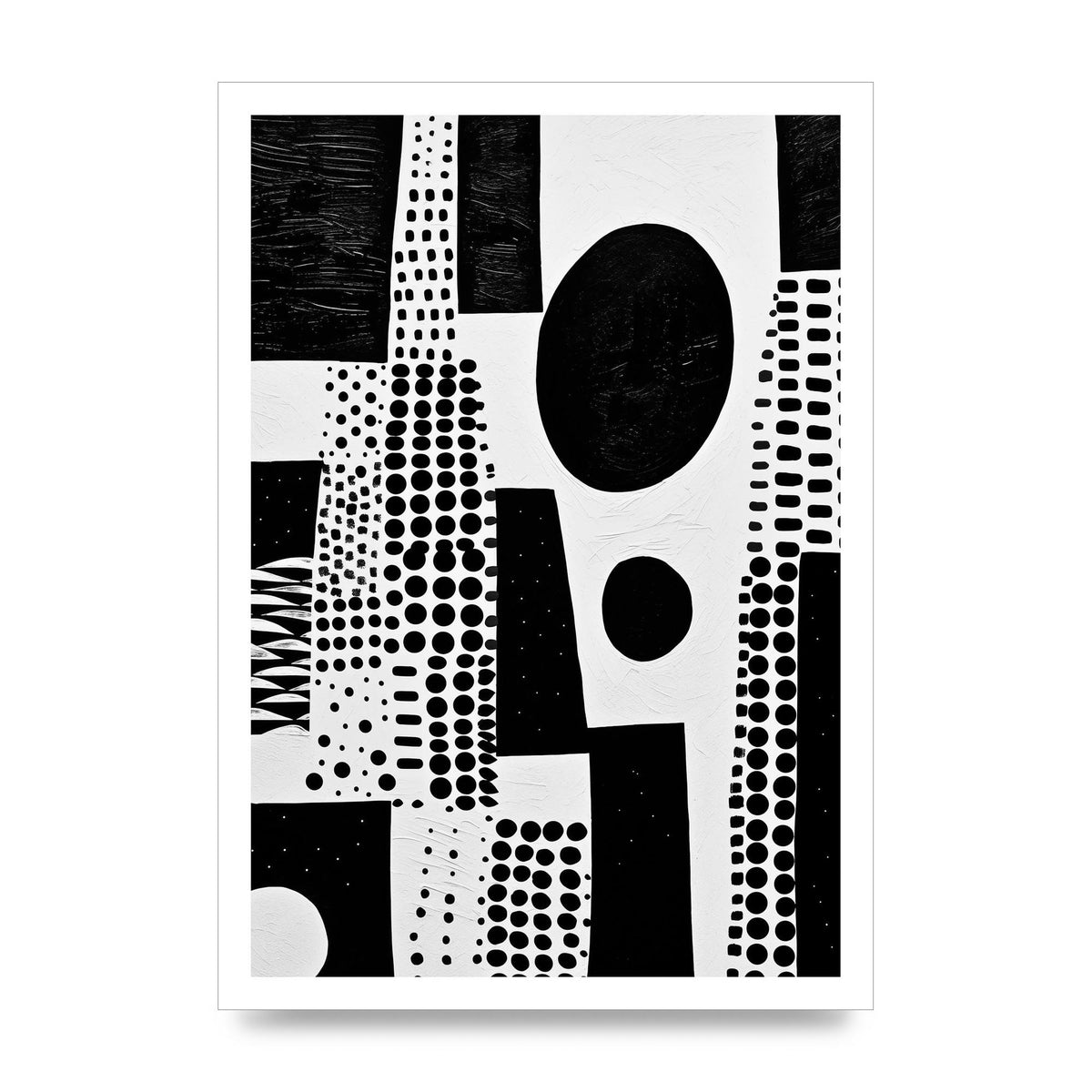 Monochromatic Abstract Minimalist Patterns