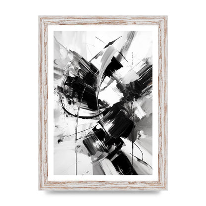 Dynamic Black and White Abstract Strokes