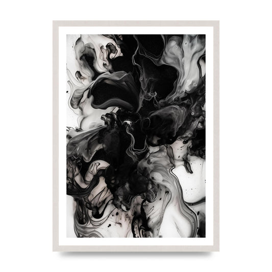 Monochrome Fluid Art with Alcohol Ink