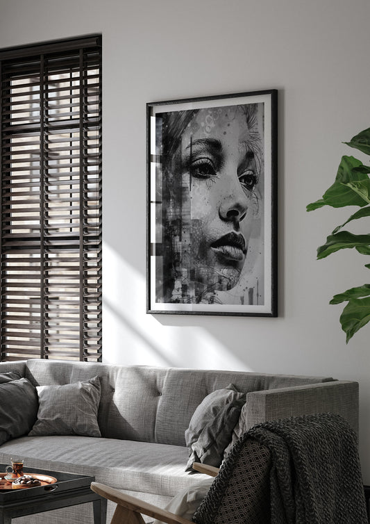 Monochrome Photo Fusion Emotive Montage