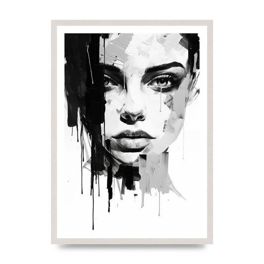 Minimalist Black and White Portrait