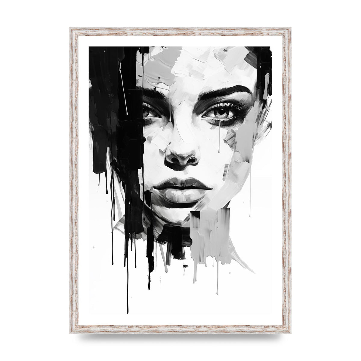 Minimalist Black and White Portrait