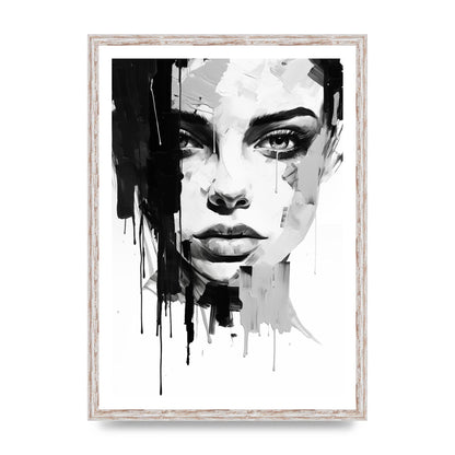 Minimalist Black and White Portrait