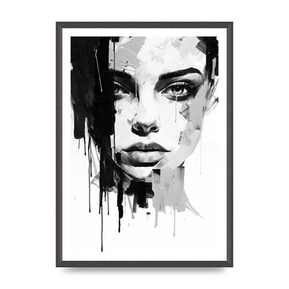 Minimalist Black and White Portrait