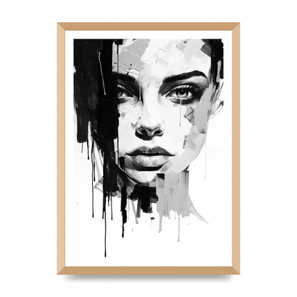 Minimalist Black and White Portrait