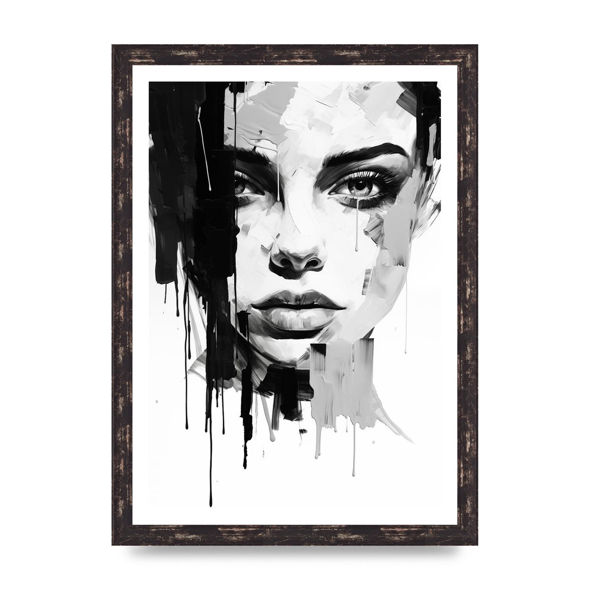 Minimalist Black and White Portrait
