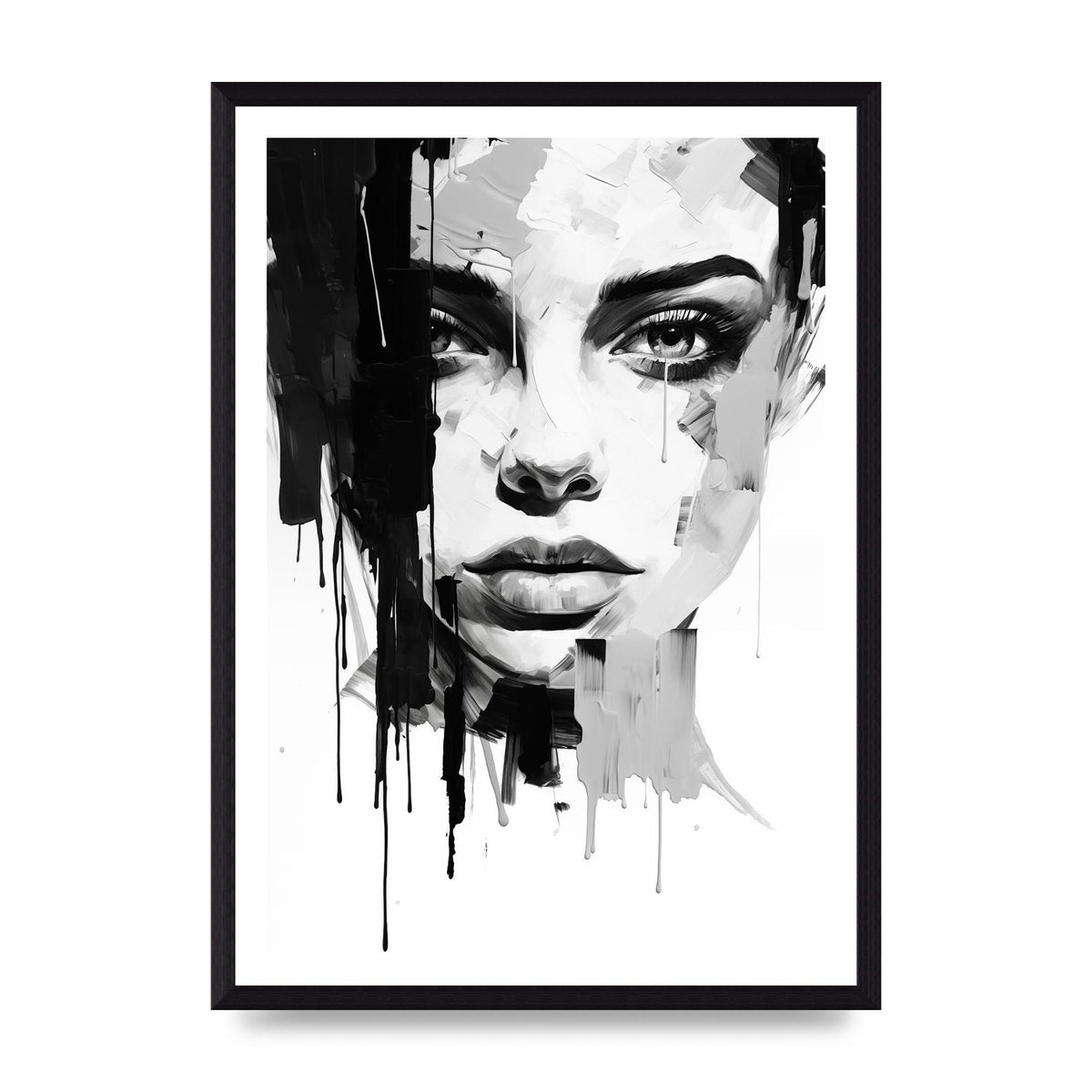 Minimalist Black and White Portrait
