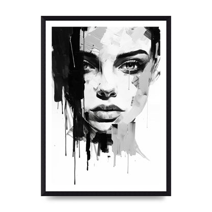 Minimalist Black and White Portrait