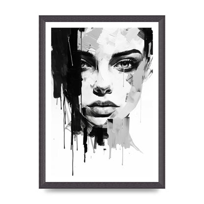 Minimalist Black and White Portrait