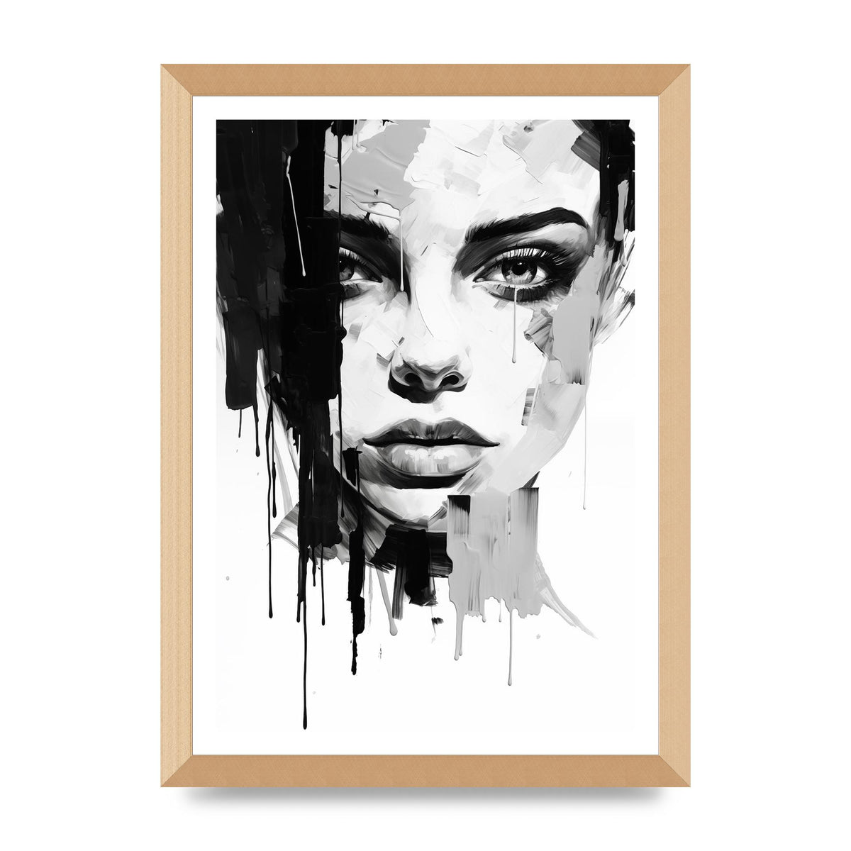 Minimalist Black and White Portrait