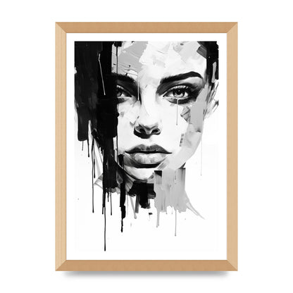 Minimalist Black and White Portrait