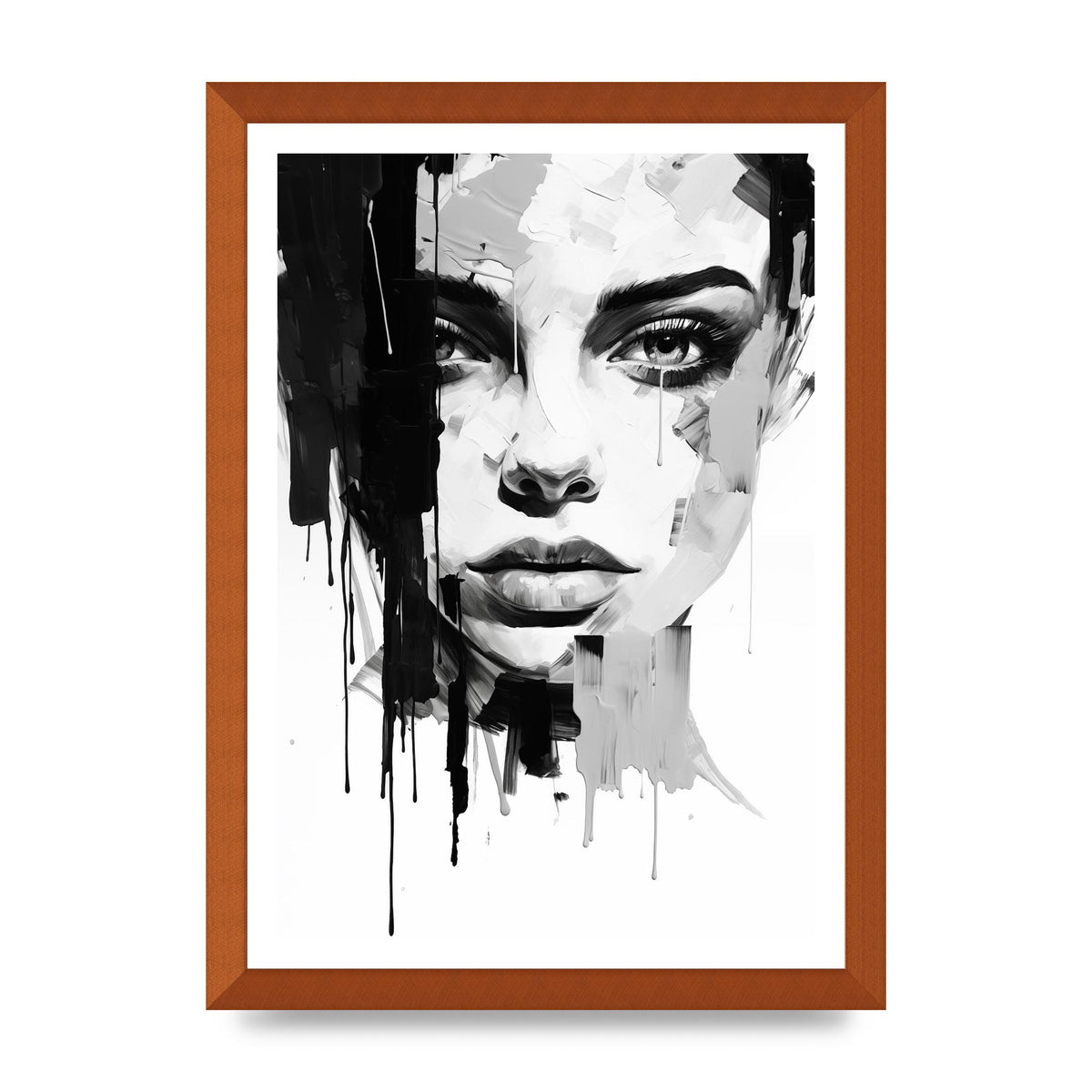 Minimalist Black and White Portrait