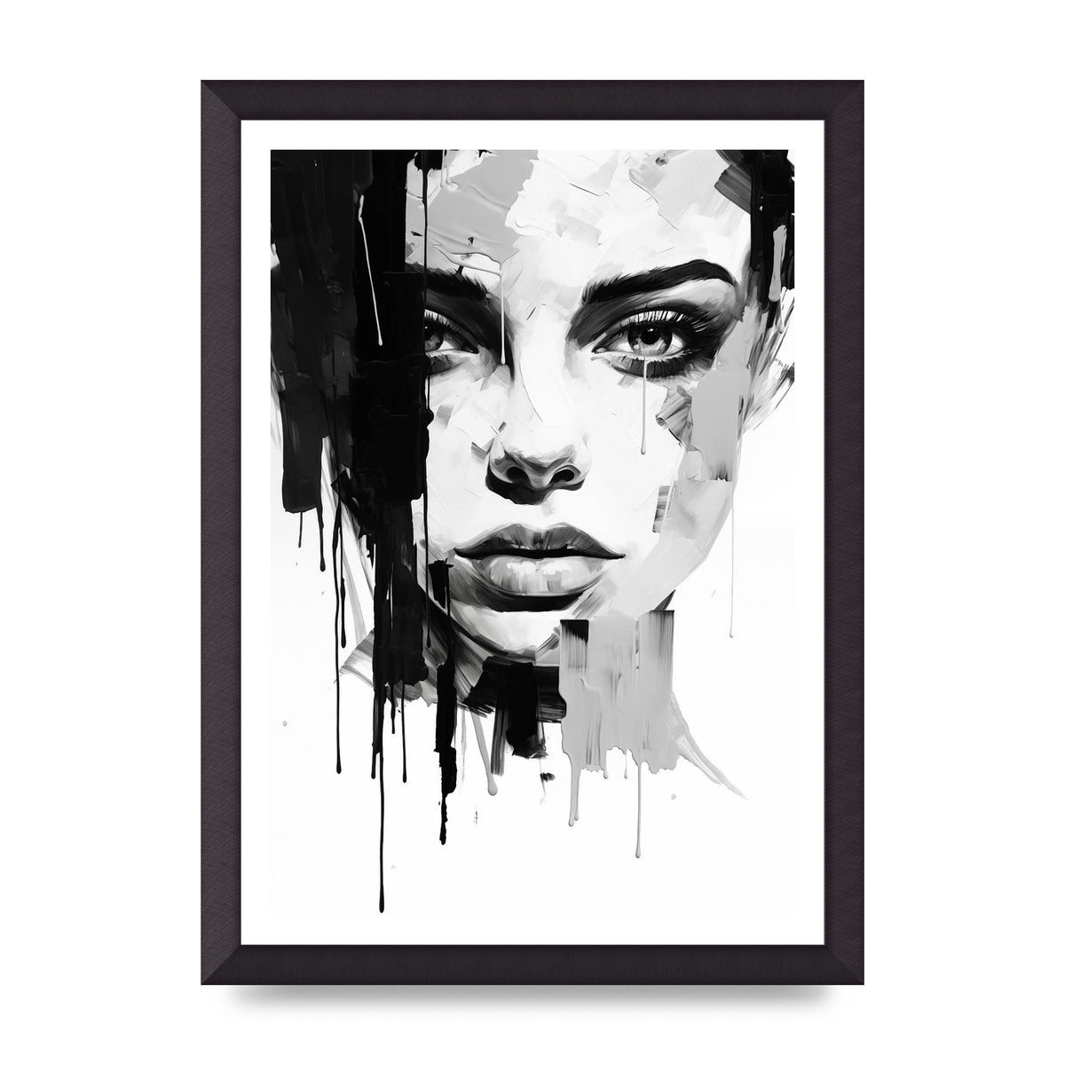 Minimalist Black and White Portrait