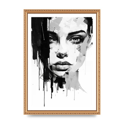 Minimalist Black and White Portrait