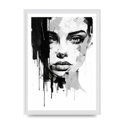 Minimalist Black and White Portrait