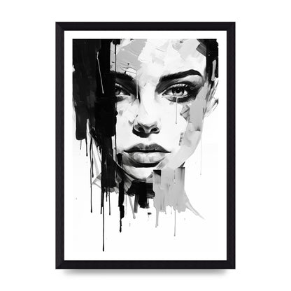 Minimalist Black and White Portrait