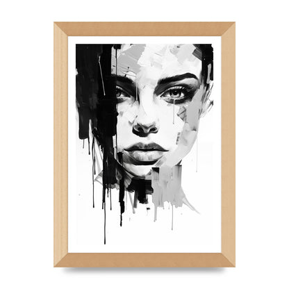 Minimalist Black and White Portrait