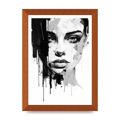 Minimalist Black and White Portrait