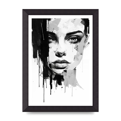 Minimalist Black and White Portrait