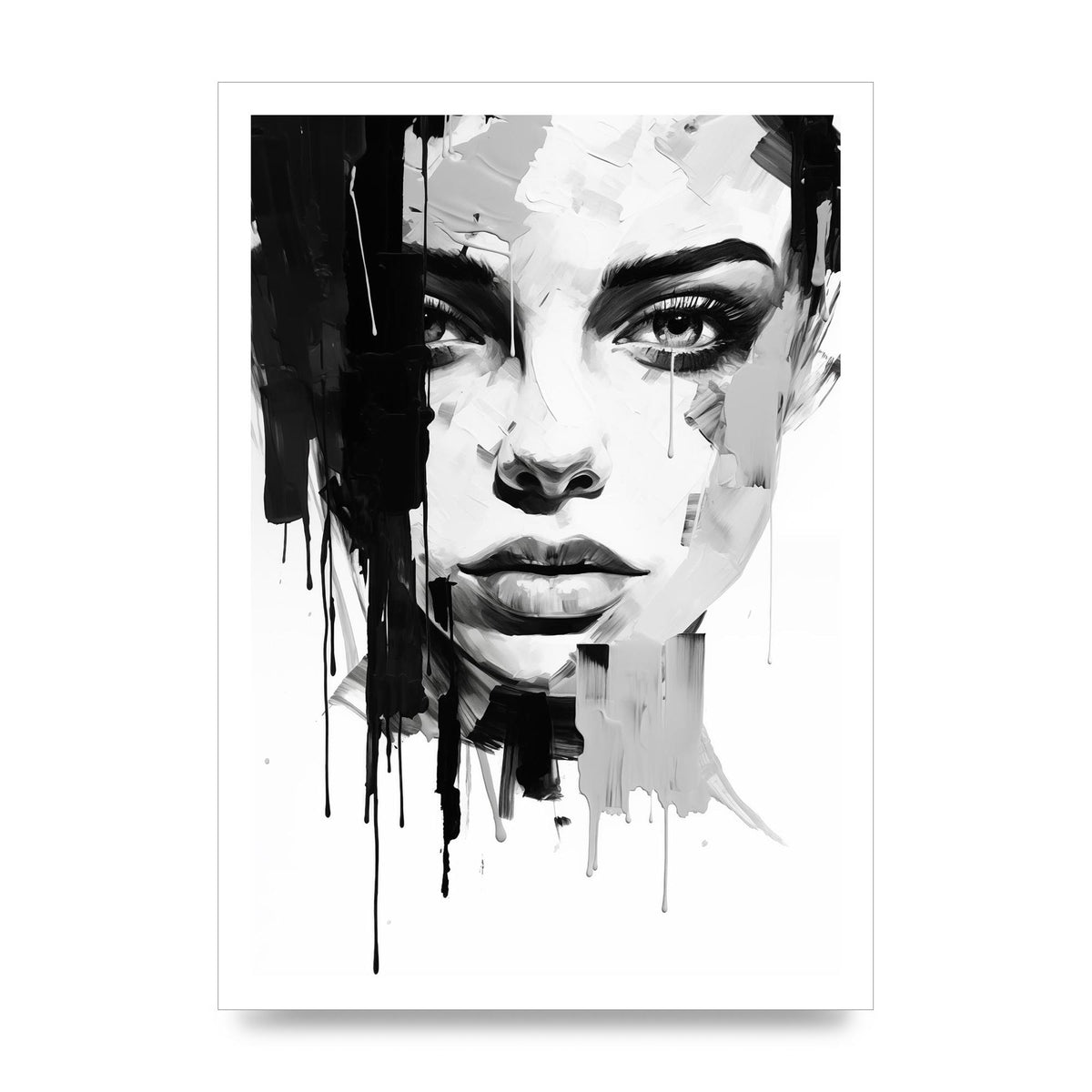 Minimalist Black and White Portrait
