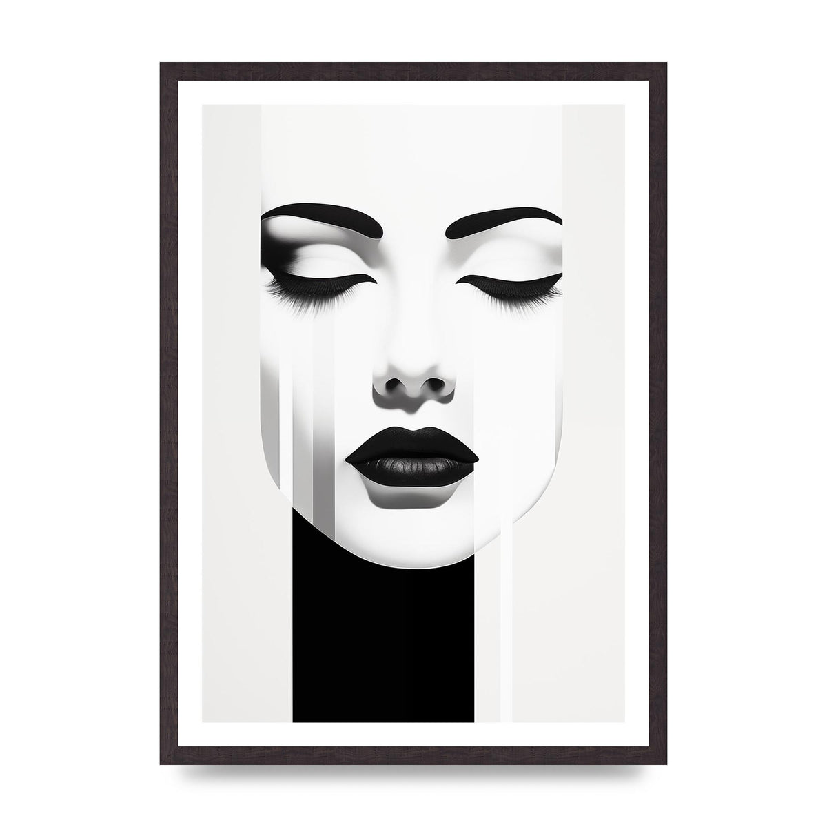 Black and White Abstract Minimal Portrait