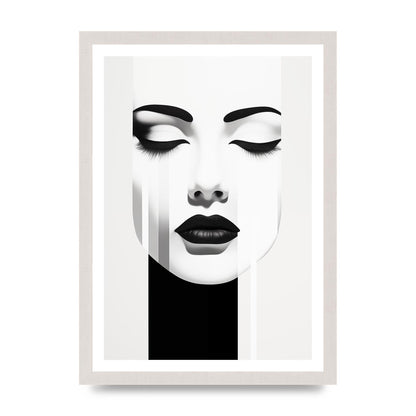 Black and White Abstract Minimal Portrait