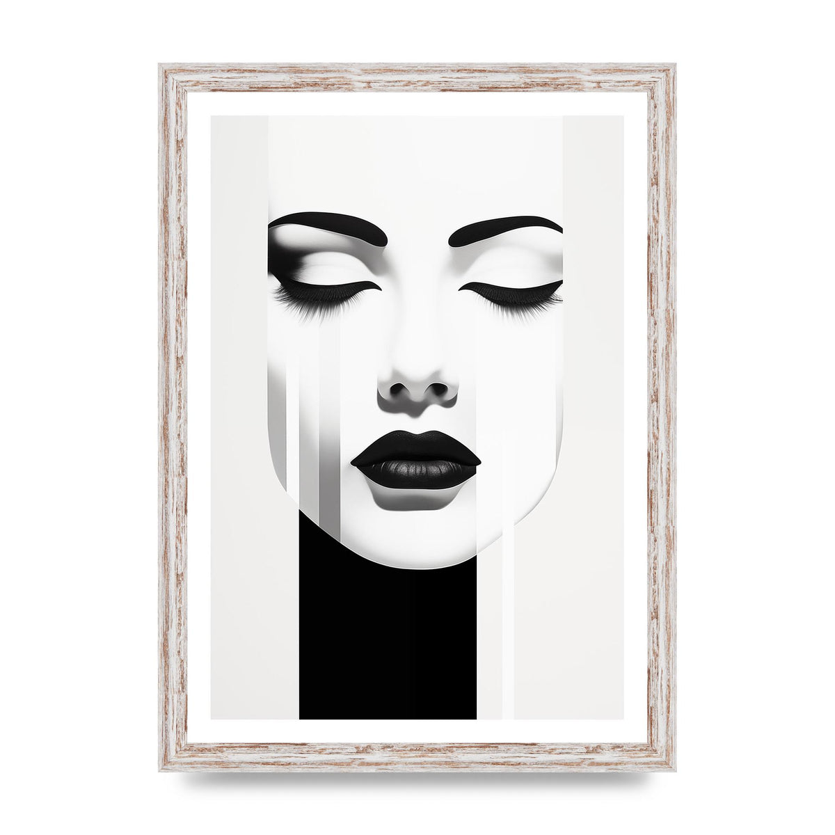 Black and White Abstract Minimal Portrait
