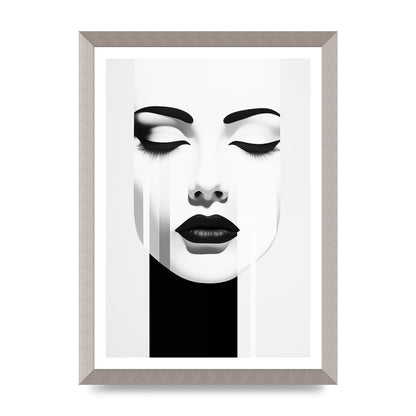 Black and White Abstract Minimal Portrait