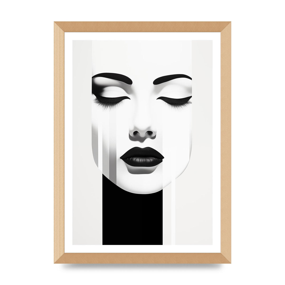Black and White Abstract Minimal Portrait