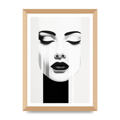 Black and White Abstract Minimal Portrait
