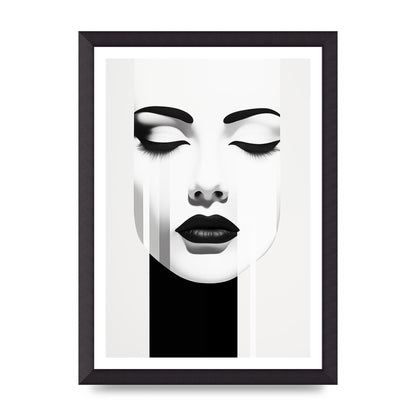 Black and White Abstract Minimal Portrait