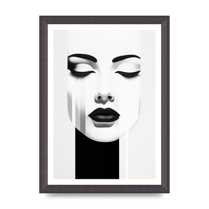 Black and White Abstract Minimal Portrait