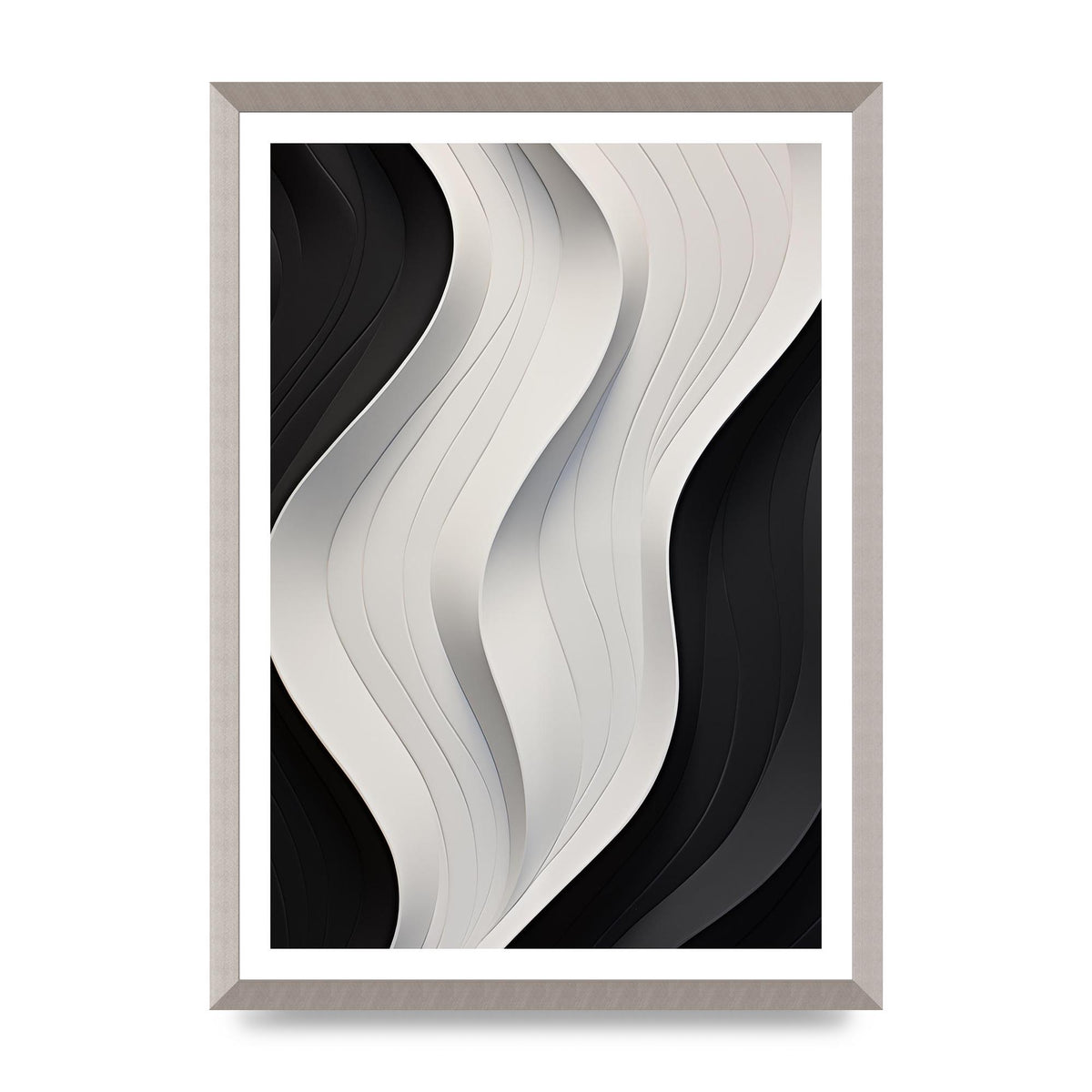 Bold Geometric Pattern in Black and White