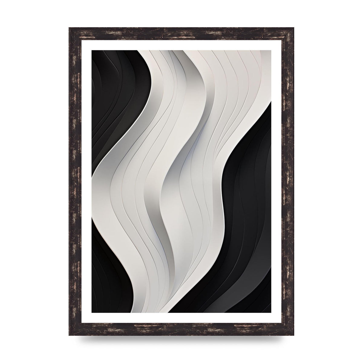 Bold Geometric Pattern in Black and White