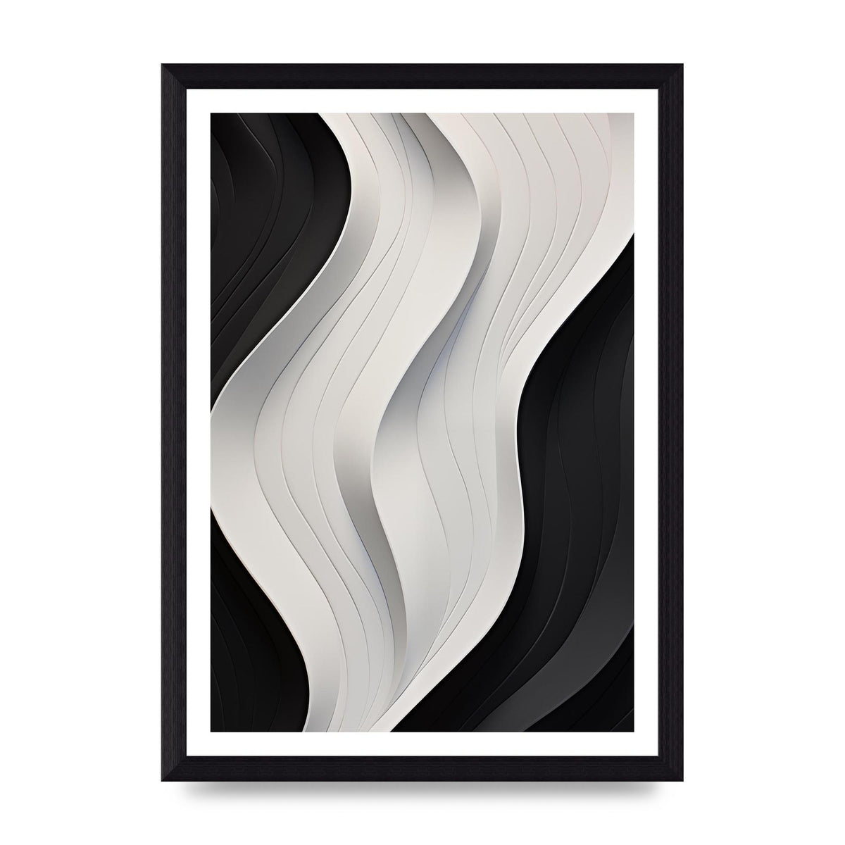 Bold Geometric Pattern in Black and White
