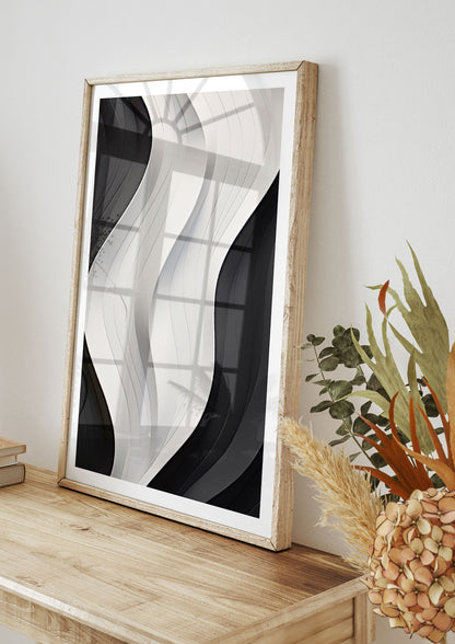Bold Geometric Pattern in Black and White