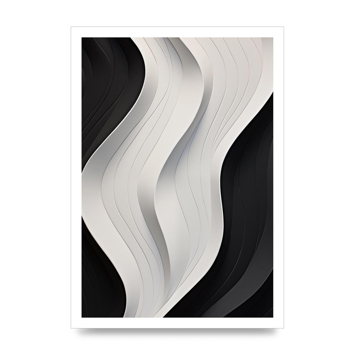 Bold Geometric Pattern in Black and White