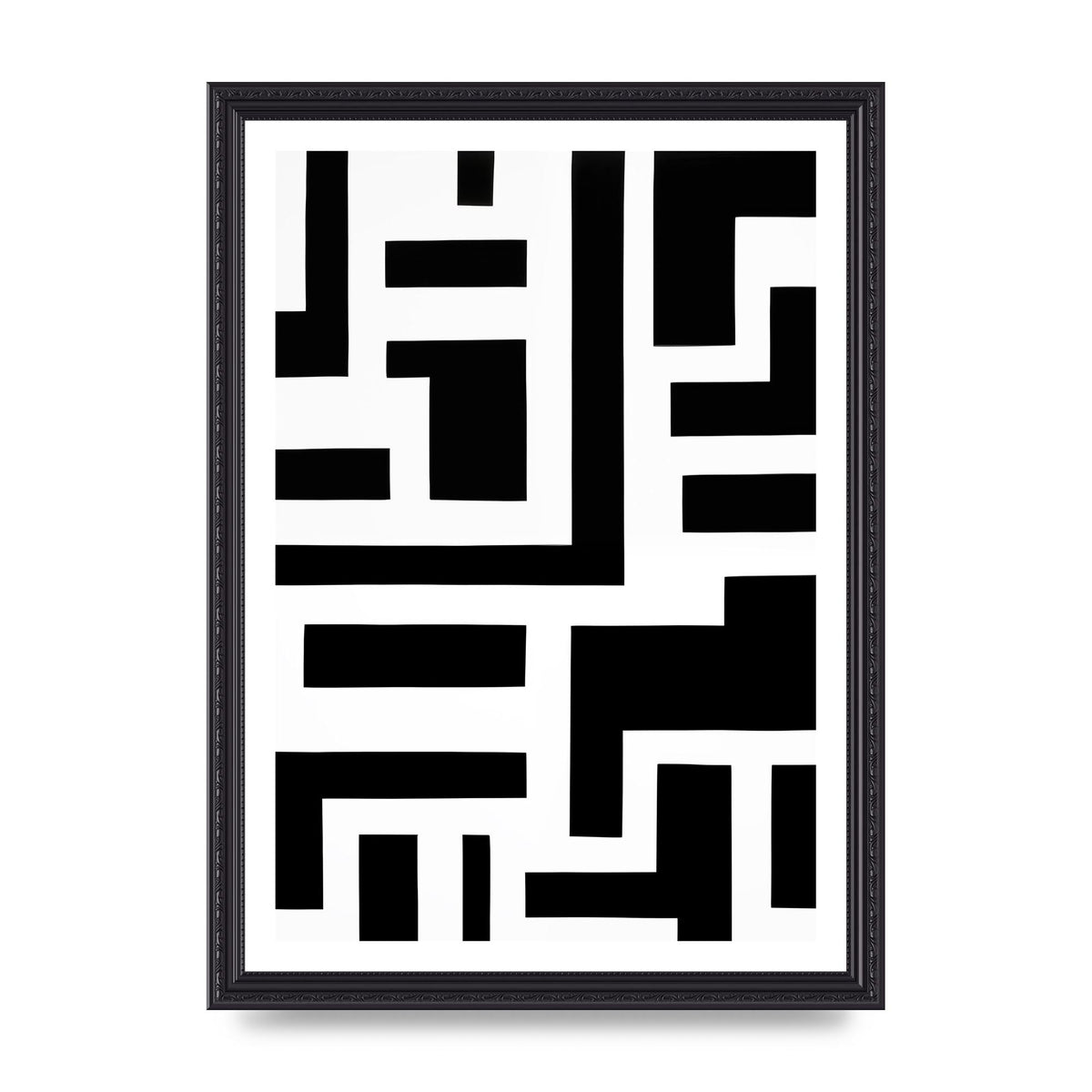 Mesmerizing Geometric Pattern in Black and White
