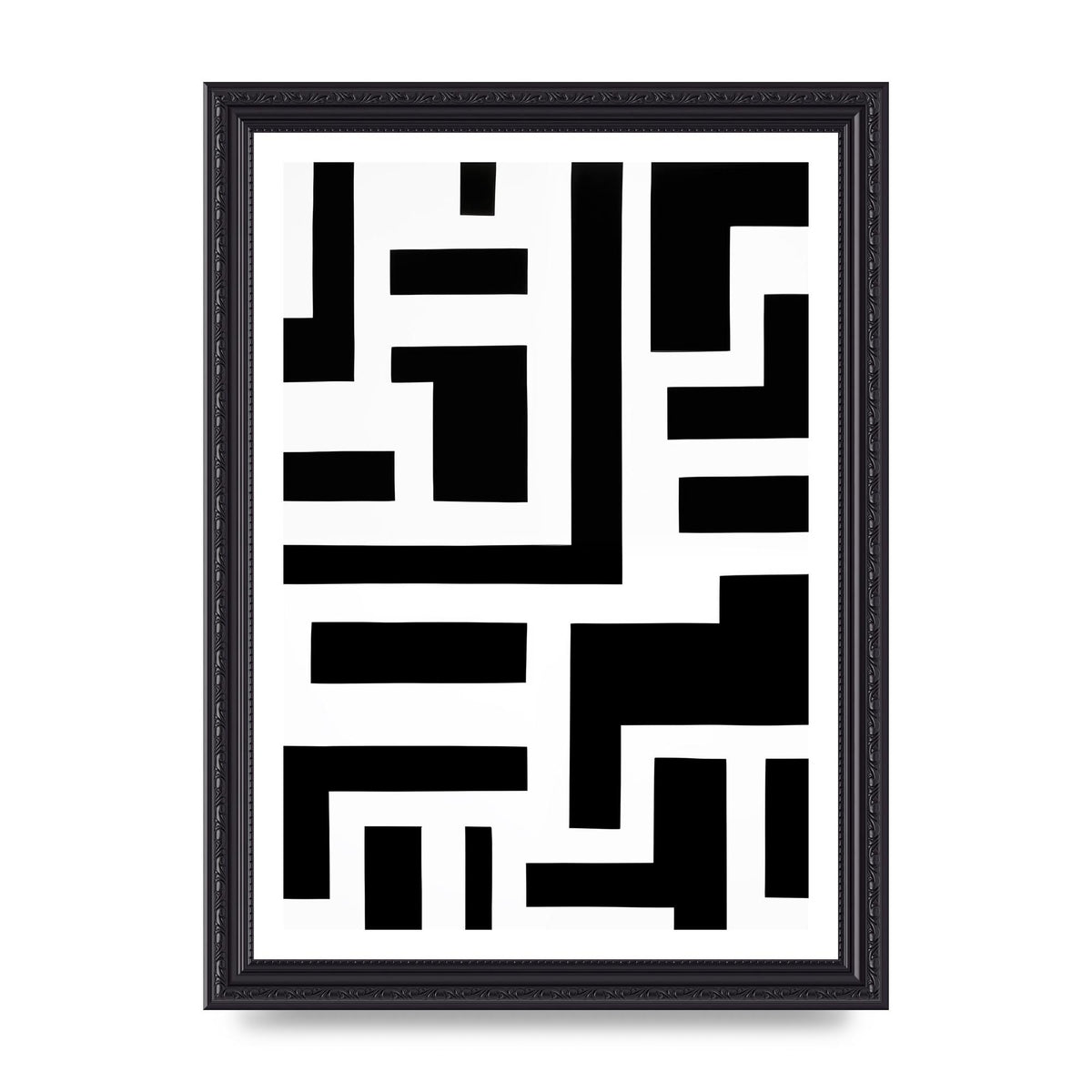 Mesmerizing Geometric Pattern in Black and White