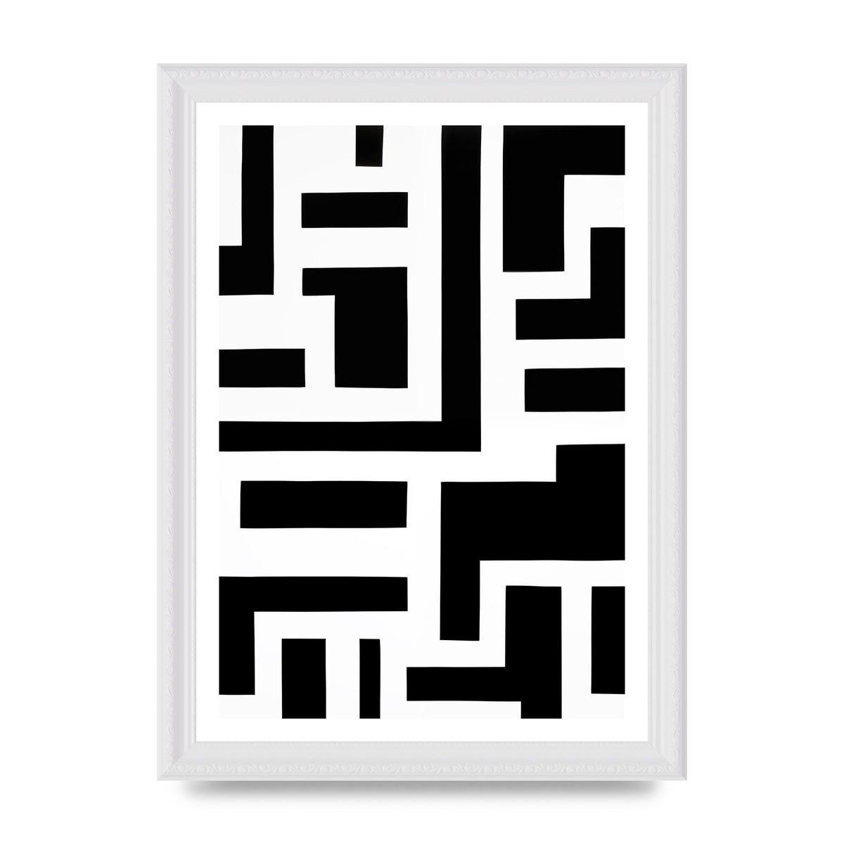 Mesmerizing Geometric Pattern in Black and White