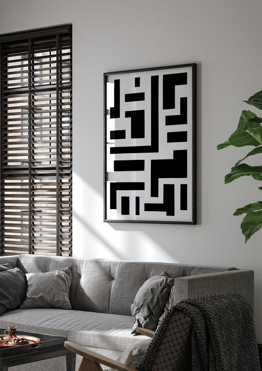 Mesmerizing Geometric Pattern in Black and White