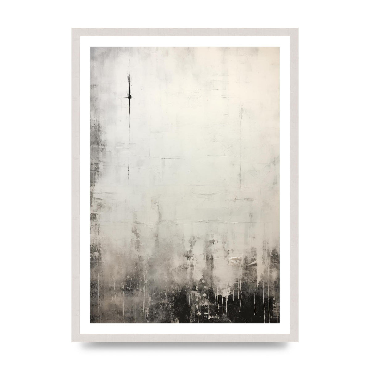 Encaustic Depth in Black and White Layers