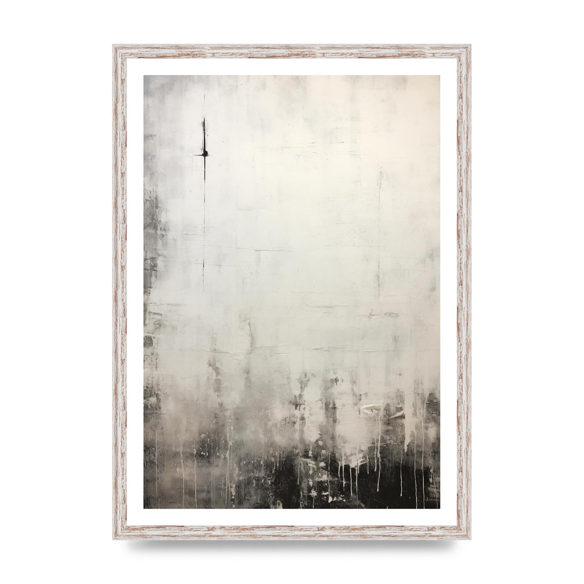 Encaustic Depth in Black and White Layers