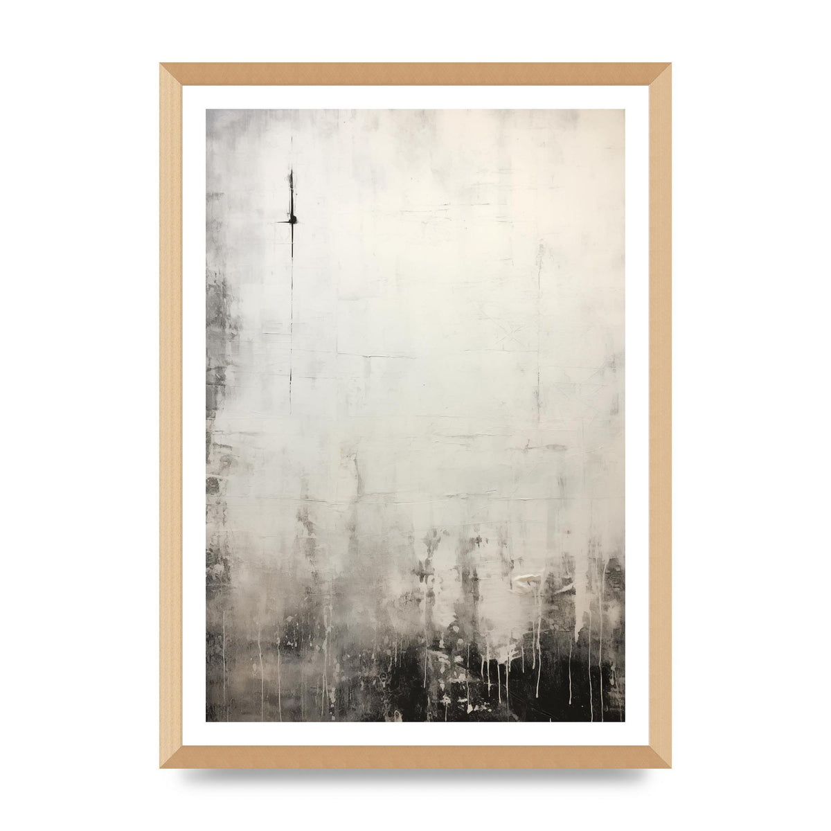 Encaustic Depth in Black and White Layers