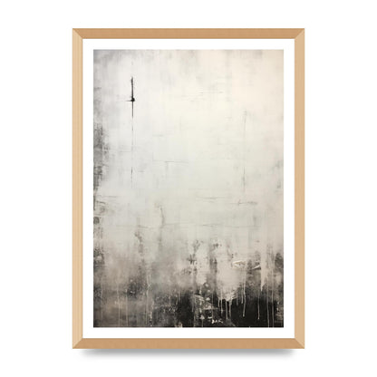 Encaustic Depth in Black and White Layers