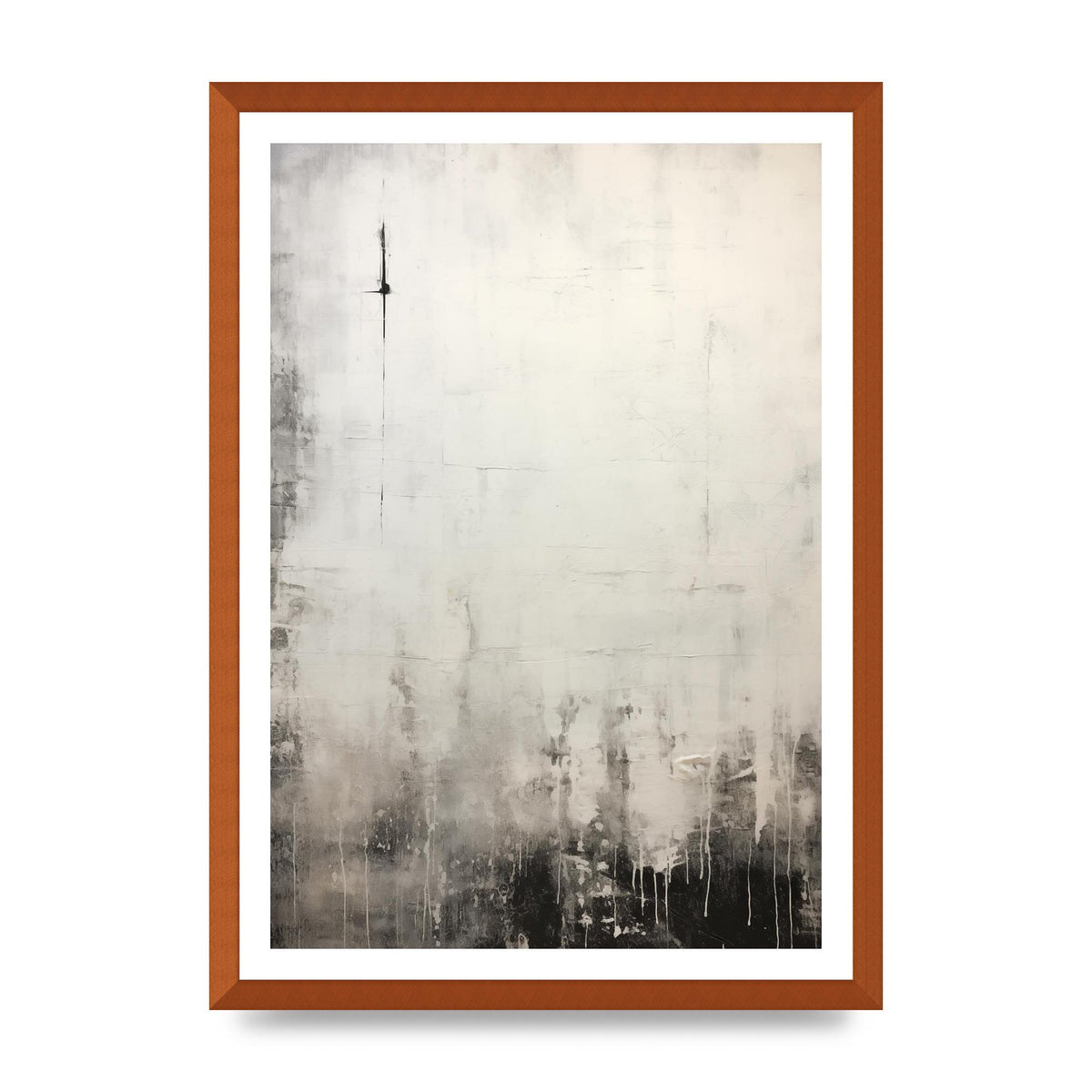 Encaustic Depth in Black and White Layers