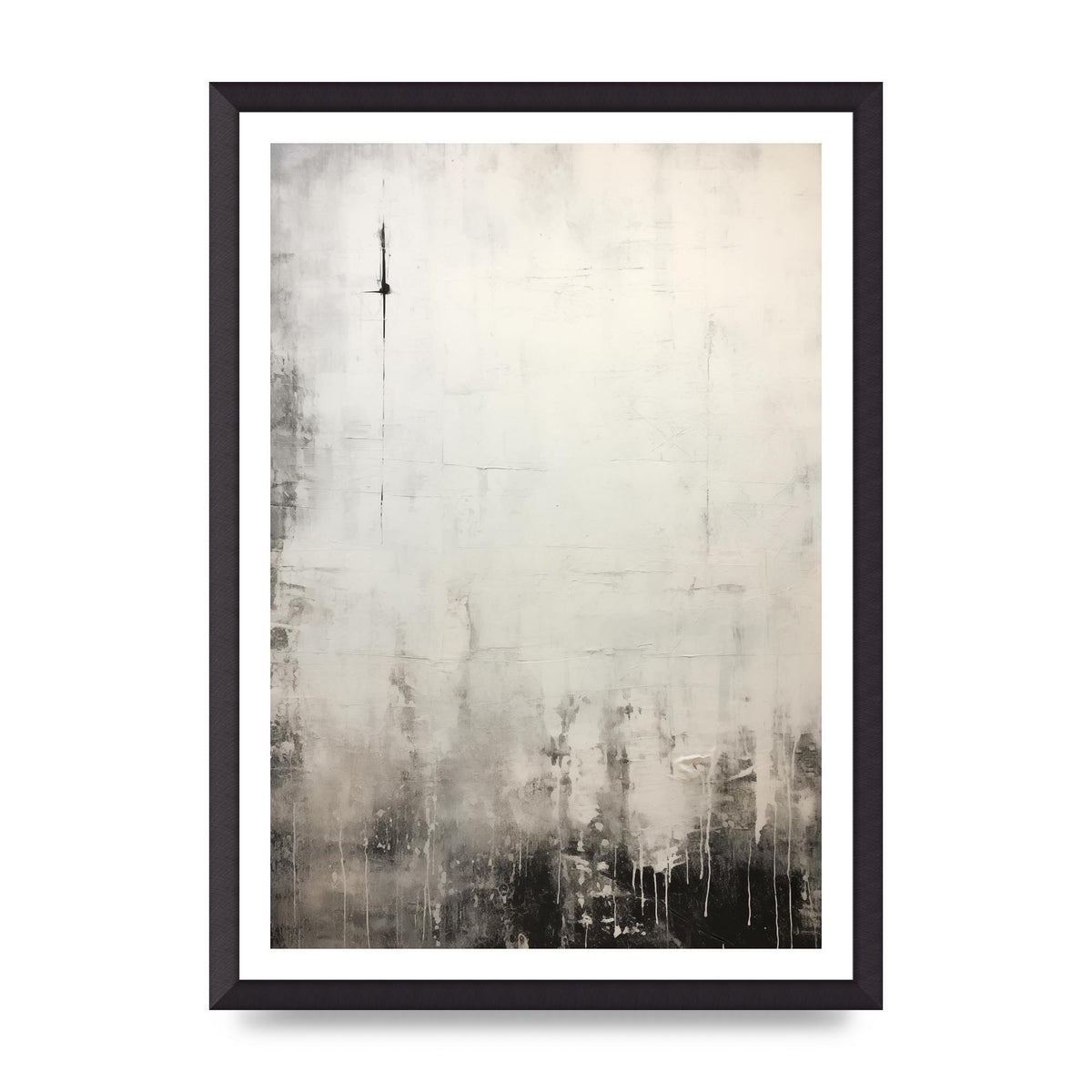 Encaustic Depth in Black and White Layers