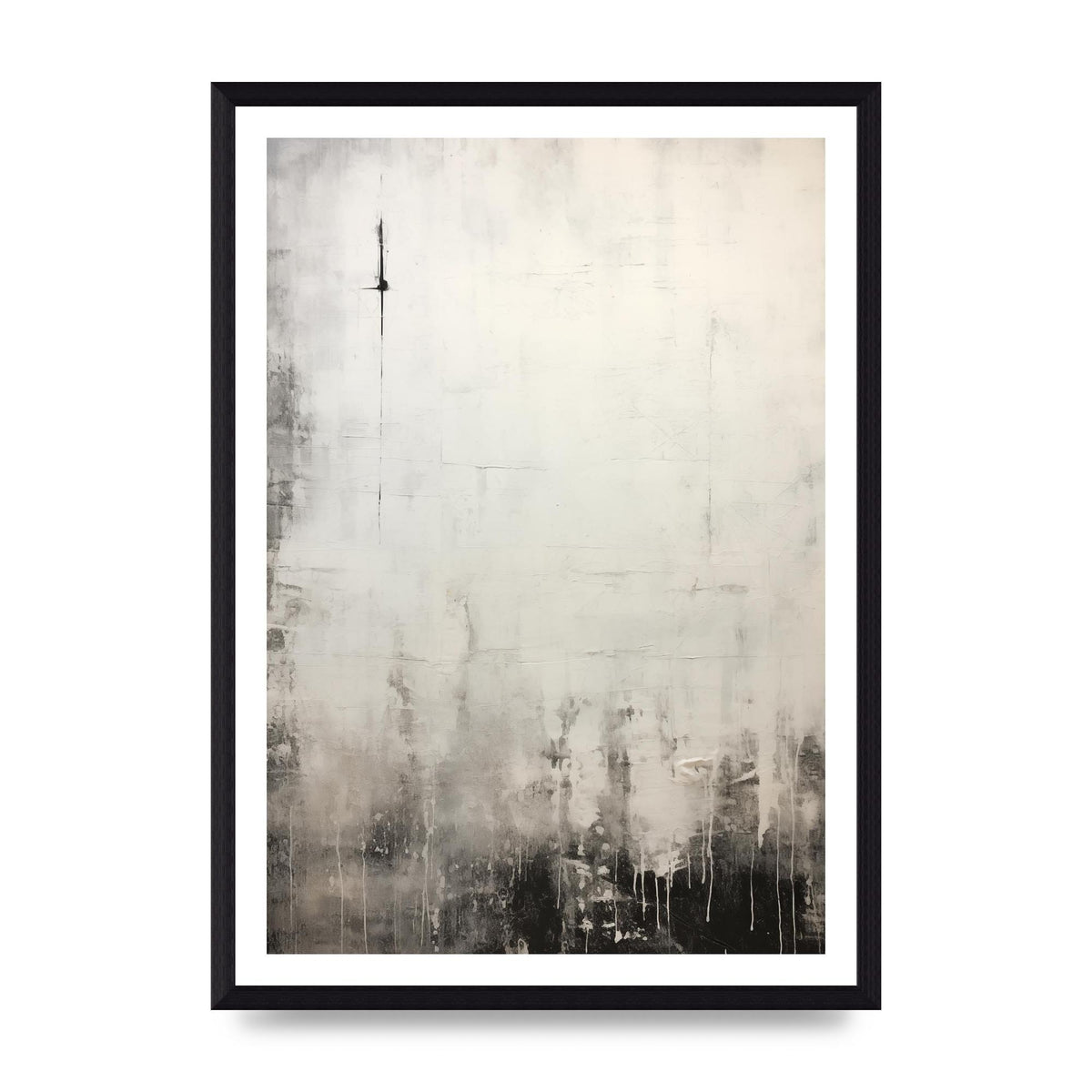 Encaustic Depth in Black and White Layers