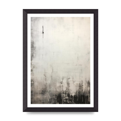 Encaustic Depth in Black and White Layers