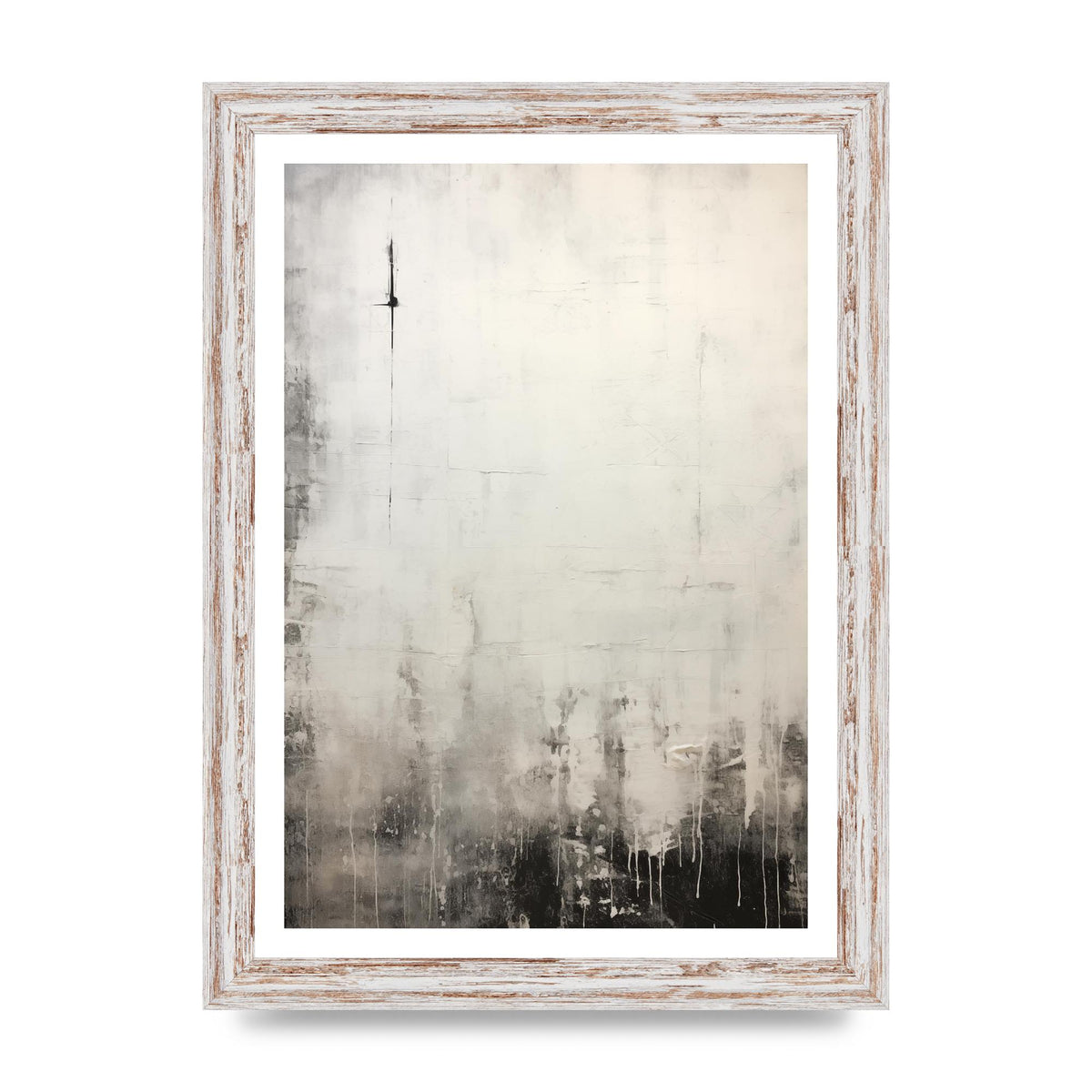 Encaustic Depth in Black and White Layers